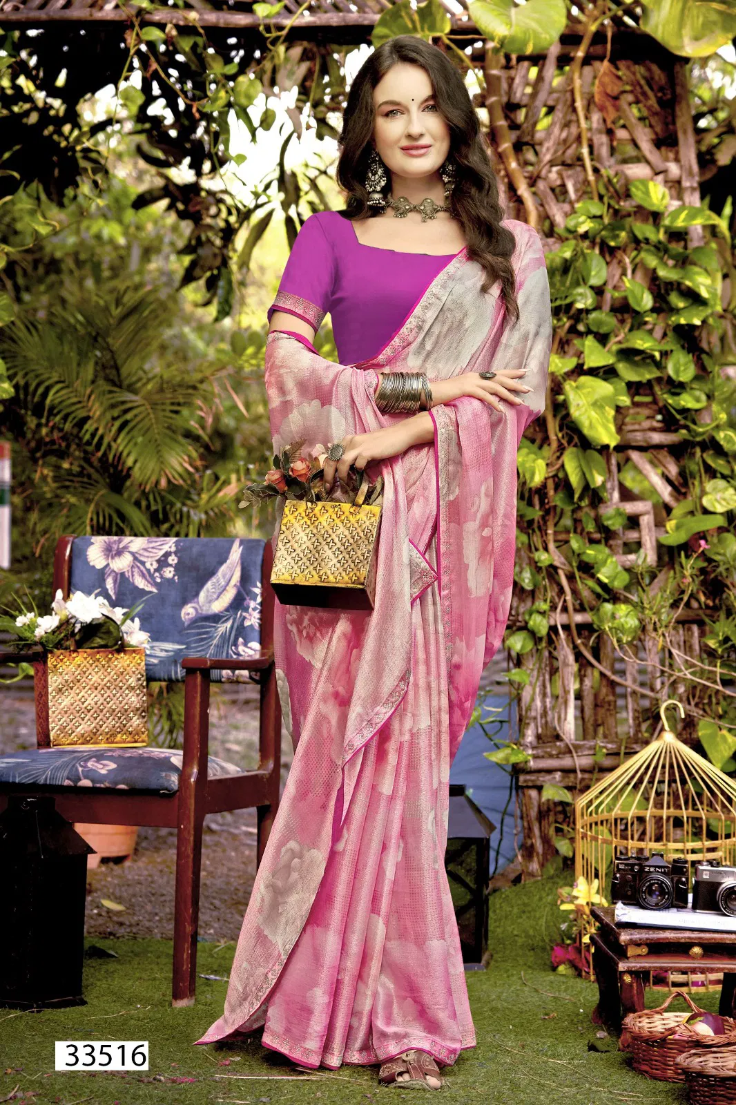 Dhanishtha By Vallabhi Brasso Printed Daily Wear Saree Orders In India